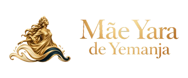Mãe Yara de Yemanja — símbolo ao lado do lettering